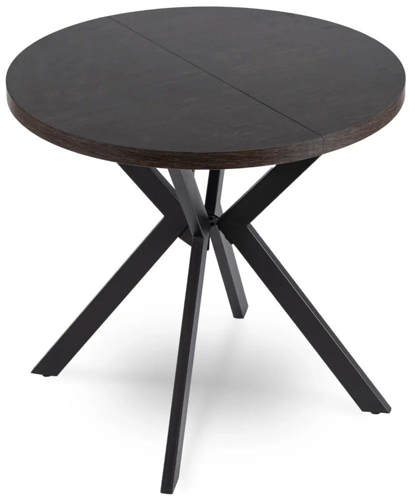 Bővíthető Étkezőasztal Fekete Színben. DORIAN 80-160 cm