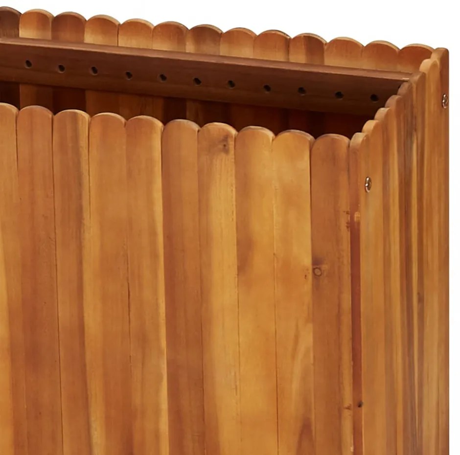 tömör akácfa kerti magaságyás 200 x 30 x 50 cm