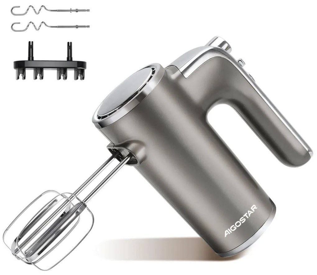 Aigostar B.V. Aigostar - Kézi mixer 400W/230V szürke/króm B30201C3H