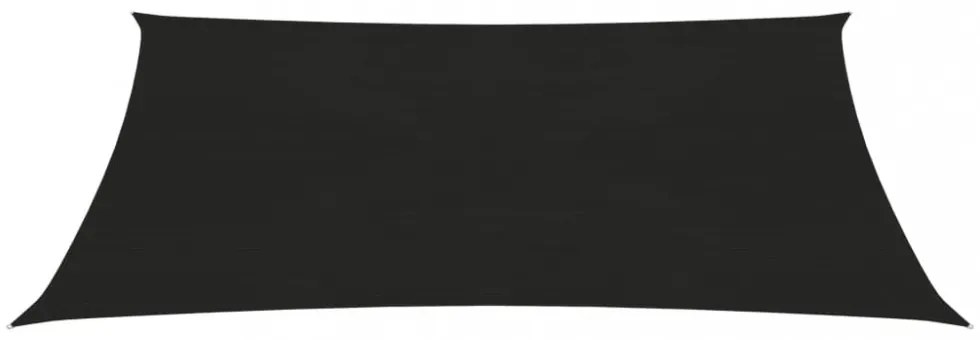 fekete HDPE napvitorla 160 g/m² 2,5 x 4 m