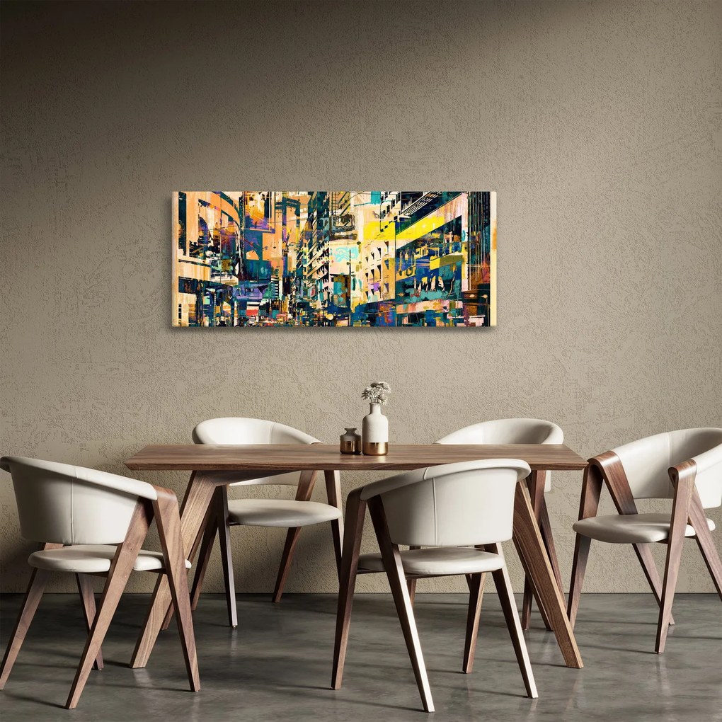 Kép - Festett absztrakció (120x50 cm)