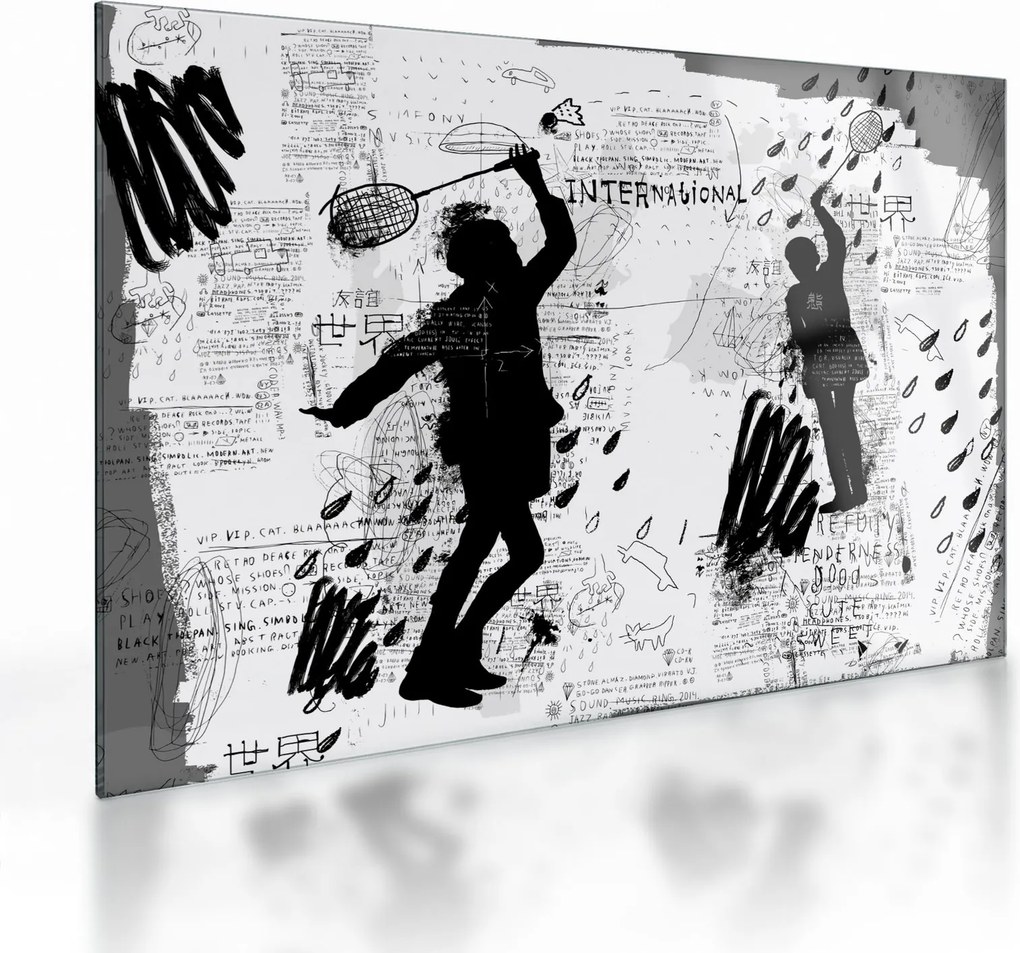 Kép - Street art - zűrzavar (üvegen) (70x50 cm)