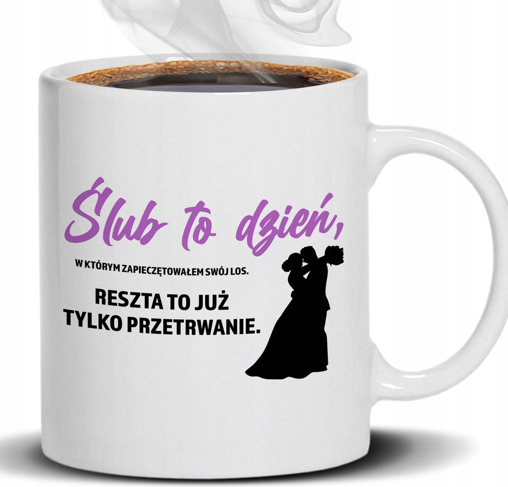 Fehér Bögre Lepecsételtem A Sorsomat Ajándék Esküvőre Évfordulóra Férjnek Feleségnek