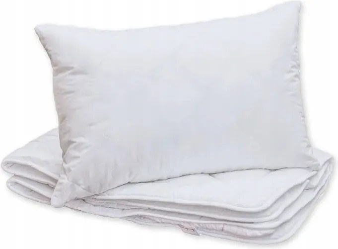 Takaró párnával 90 x 135 cm kiságyban fehér 45 x 65 cm