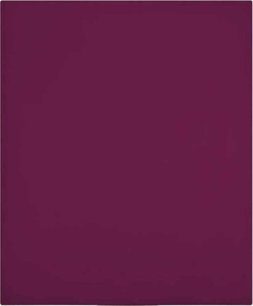 vidaXL bordó pamutdzsörzé gumis lepedő 180x200 cm