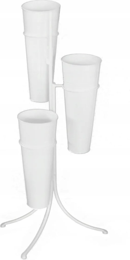 Fehér fém virágtartó állvány kompozíciók vázák virágtartó állvány