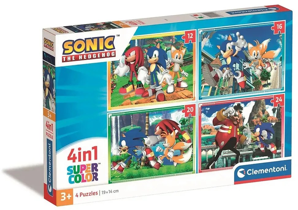Sonic a sündisznó Save the Day 4 az 1-ben puzzle Clementoni