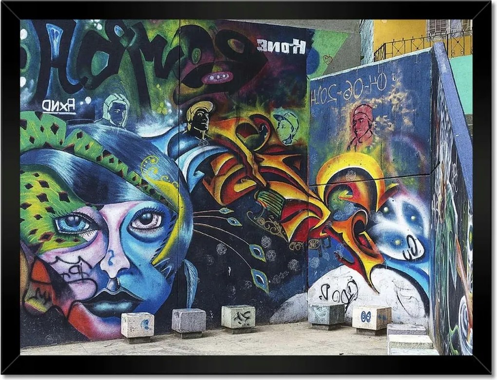 Poszterek keretben 40x30 Graffitti Falfestmény
