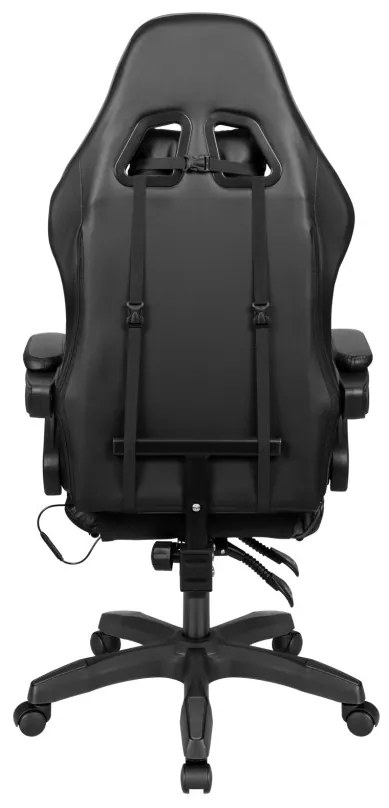 Warrior GX-150 fekete LED játékszék