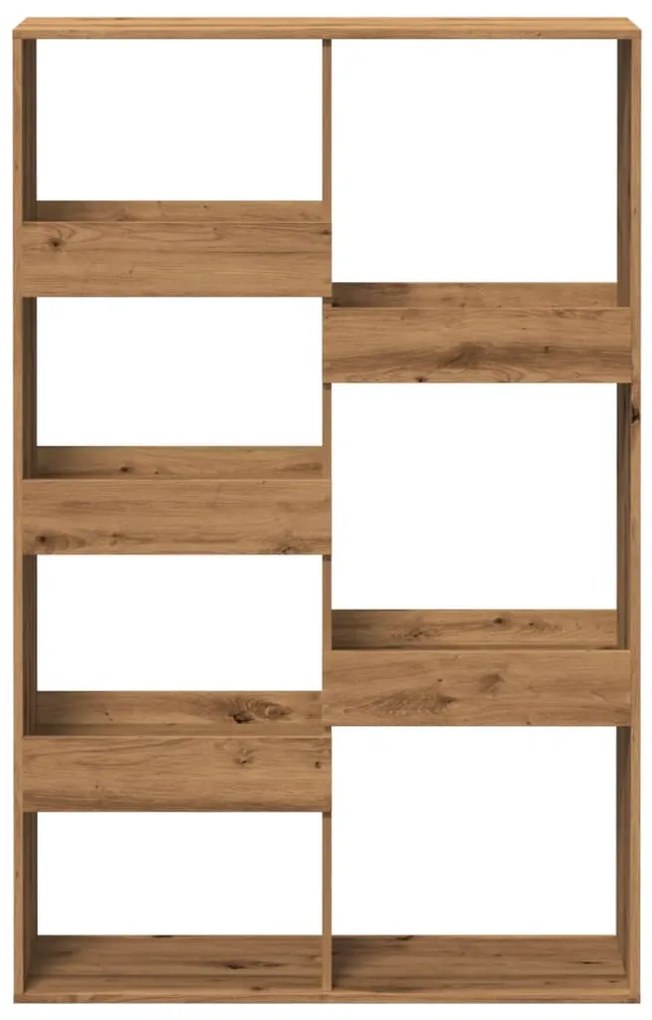 kézműves tölgy színű szerelt fa könyvespolc 100 x 33 x 155,5 cm