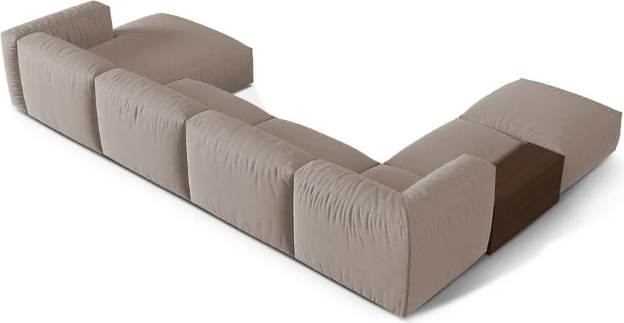 Bézs moduláris sarokkanapé (bal oldali-U alakú) Martina – Micadoni Home