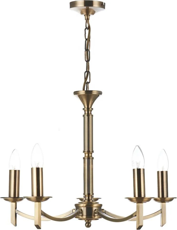 DAR LIGHTING AMB0575 AMBASSADOR Klasszikus Csillár Antik Sárgaréz E14 IP20