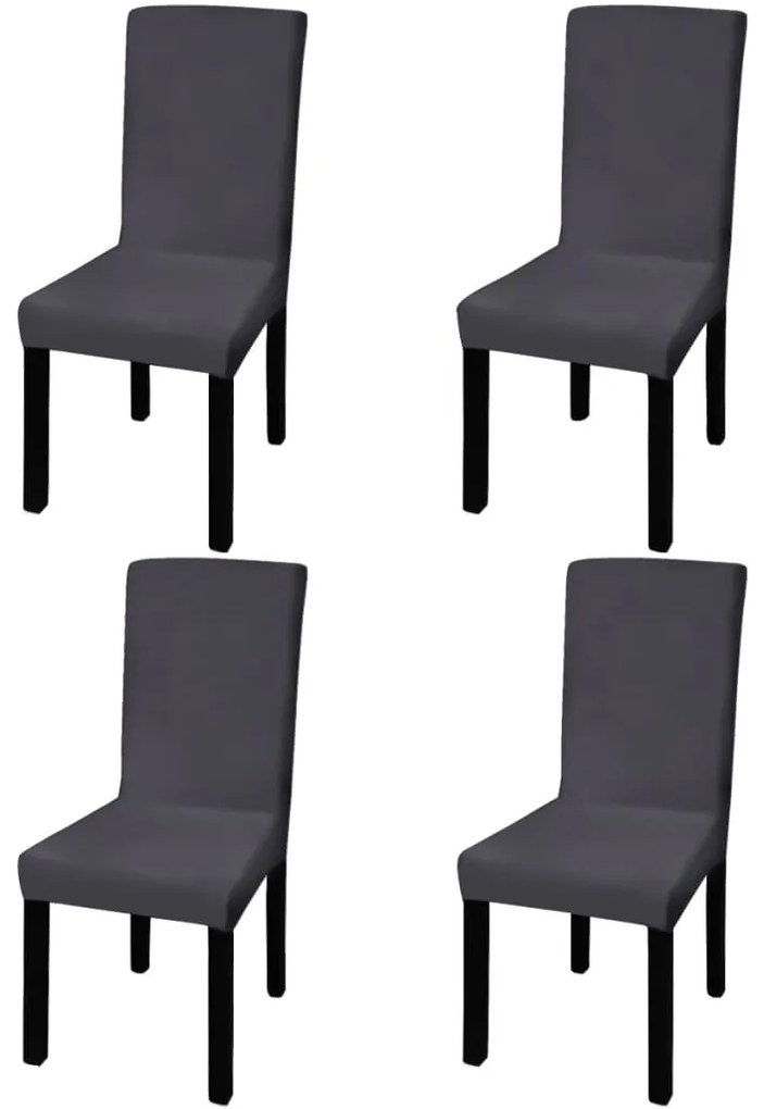 vidaXL 4 db nyujtható szék huzat antracit