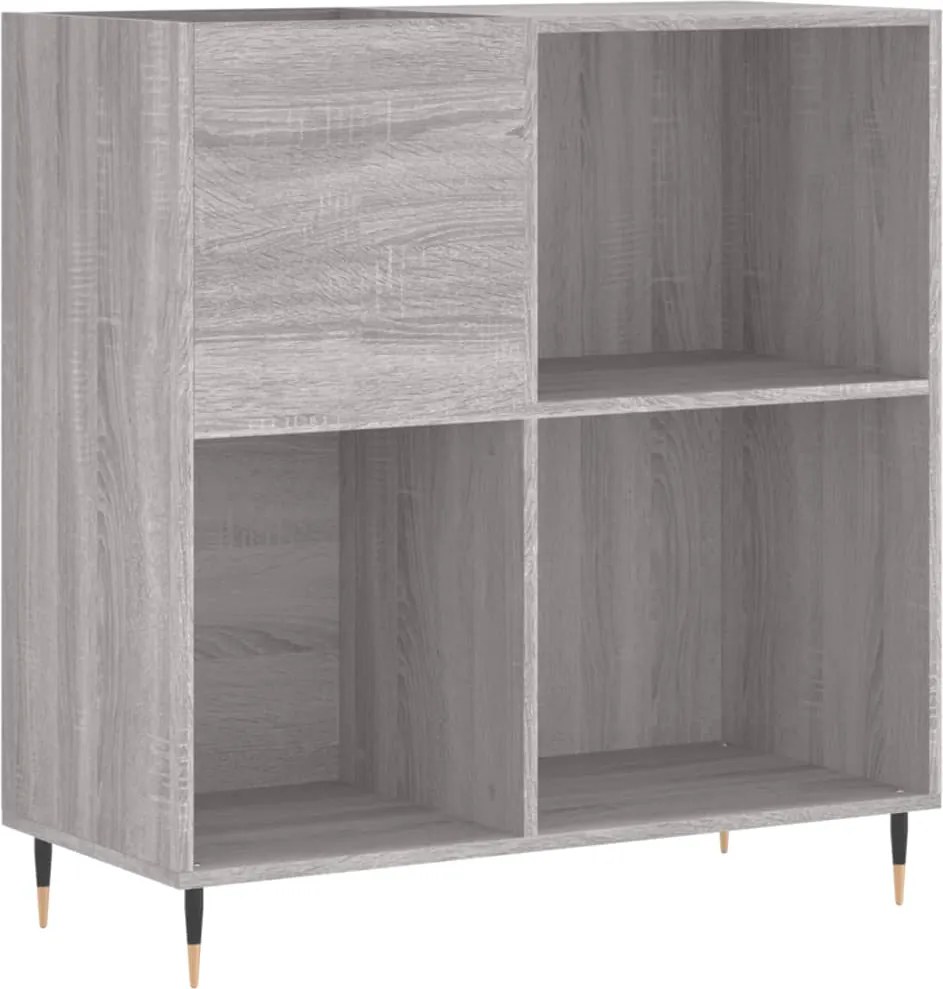 vidaXL szürke sonoma színű szerelt fa hanglemezszekrény 84,5x38x89 cm