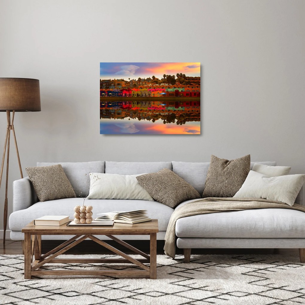 Kép - A nyári úszások helyszíne (üvegen) (70x50 cm)