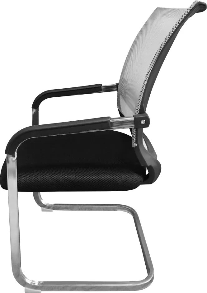 Tárgyalószék, fekete/szürke, FAJE