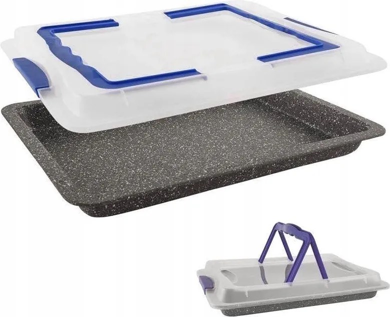 Tortaforma Orion fedéllel 43 x 29 cm Tapadásmentes szénacél