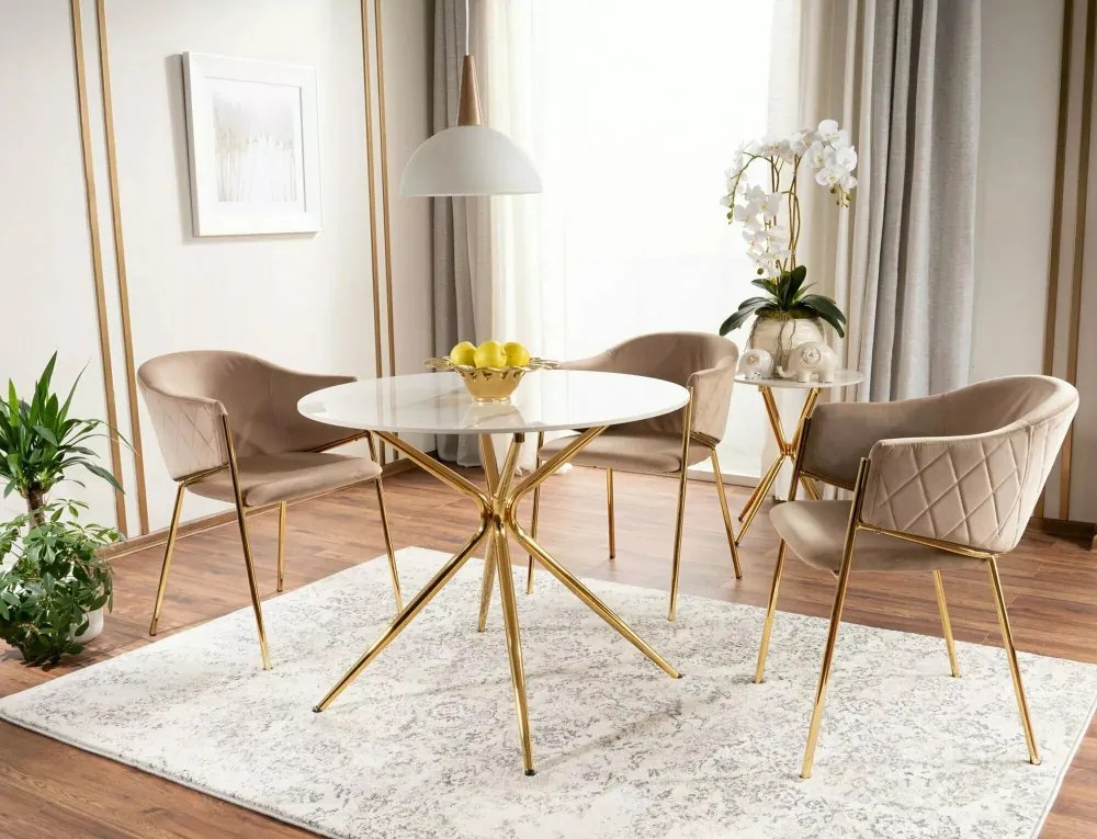 Azalia étkezőasztal kerek 90 cm kerámia