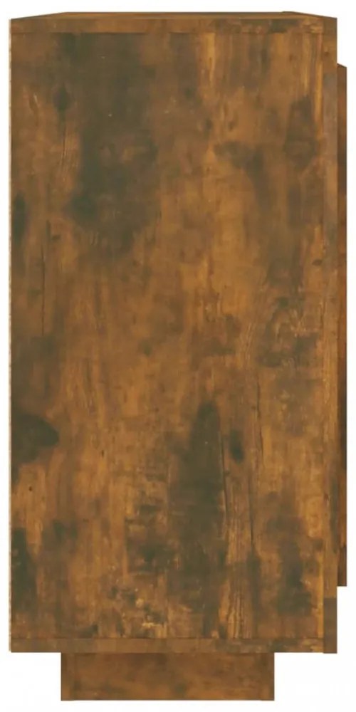 füstös tölgy színű szerelt fa tálalószekrény 92x35x75 cm