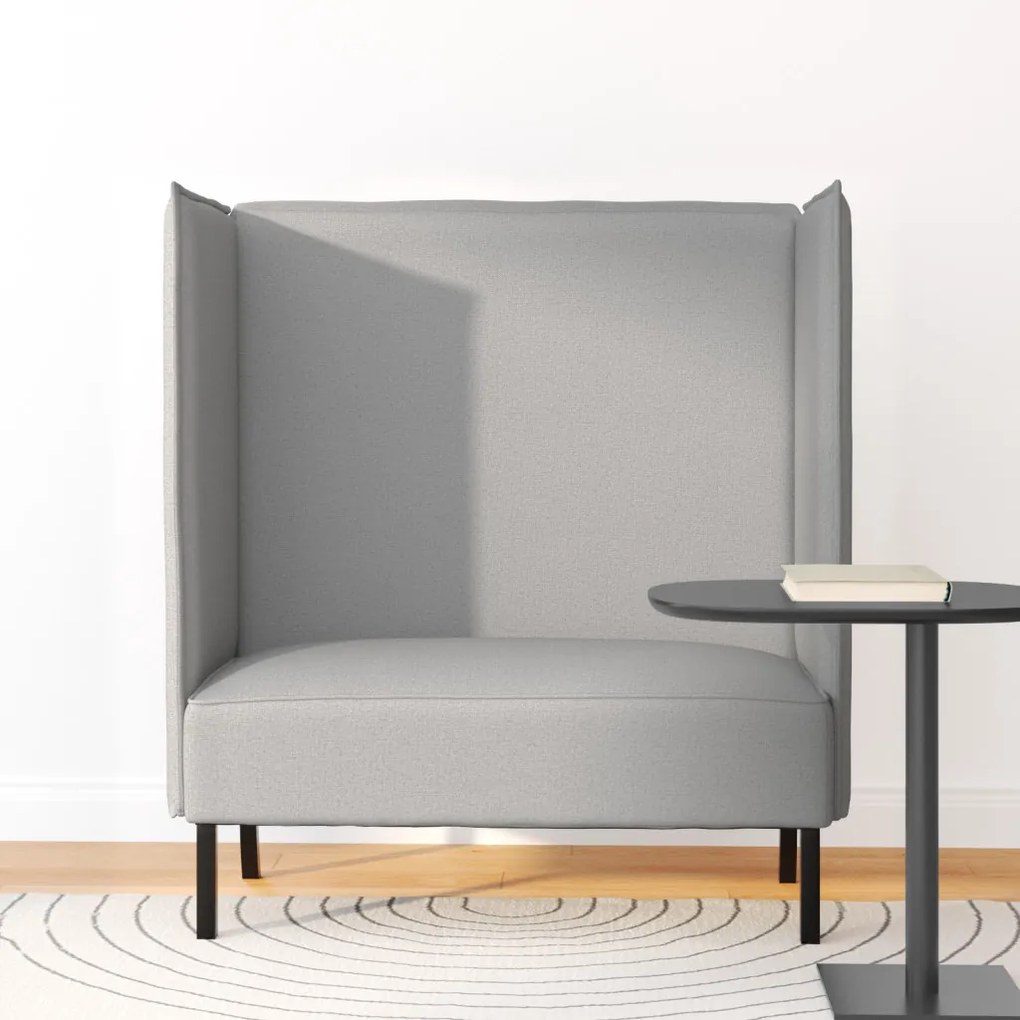 Magas háttámlás kanapé Világosszürke 109x56x121 cm Szövet