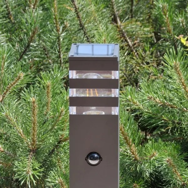 Kültéri lámpa TEKSAS szenzorral 1xE27/12W/230V IP44 74 cm antracit