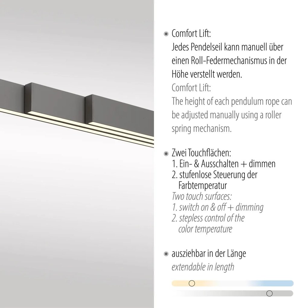 Paul Neuhaus modern függeszték adriana comfort lift antracit pln2598-13