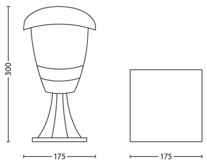 Philips 15382/30/16 - Kerti lámpa MYGARDEN CREEK 1xE27/60W/230V