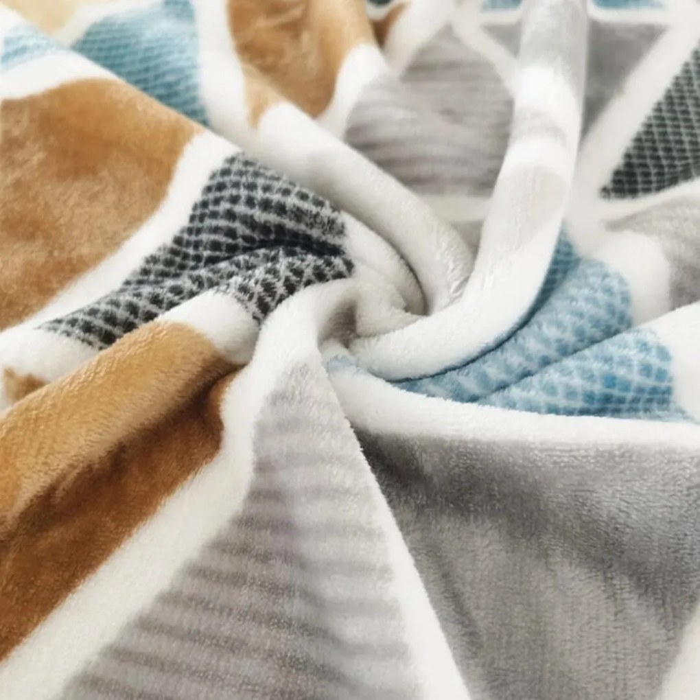 Triangel mikroplüss ágyneműhuzat 200x140cm+90x70cm TiaHome