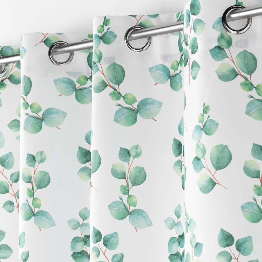 Fehér-zöld függöny 140x280 cm Leandre – douceur d'intérieur