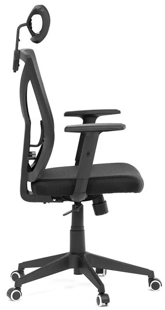 Fekete Hálós Irodai Szék, Hinta Mechanikával. KA-Q851 BK