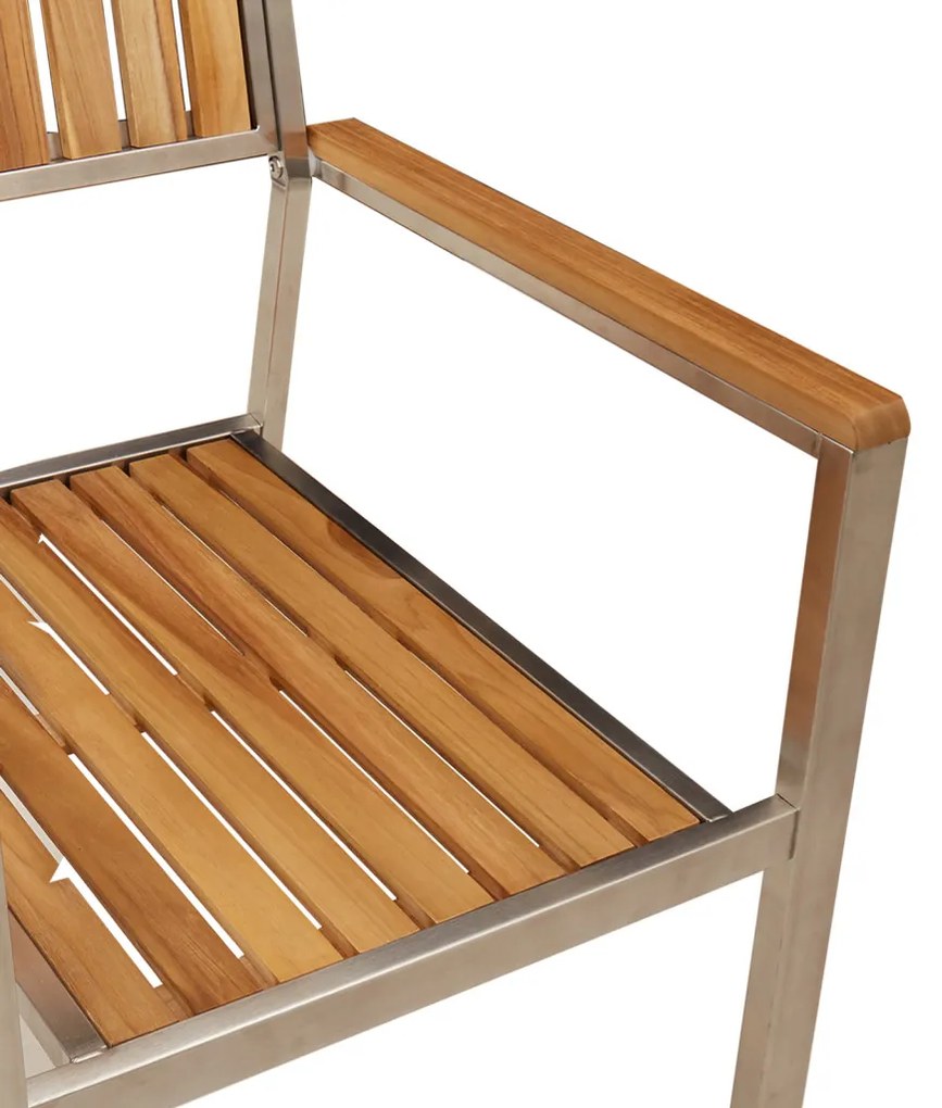Összecsukható Kerti Székek 8 db 54.5x56x87 cm Tömör Teakfából