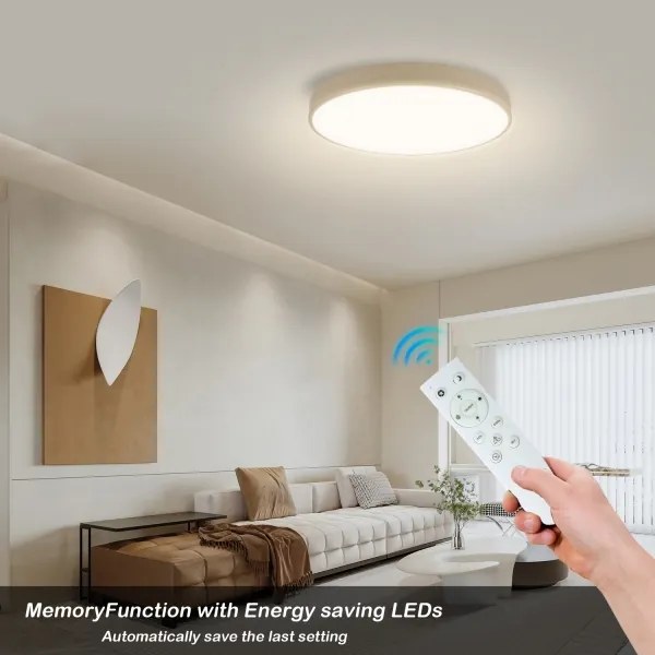 Brilagi - Dimmelhető LED lámpatest POOL SMART LED/60W/230V, átmérő 50 cm, Wi‑Fi (Tuya), bézs + távirányító