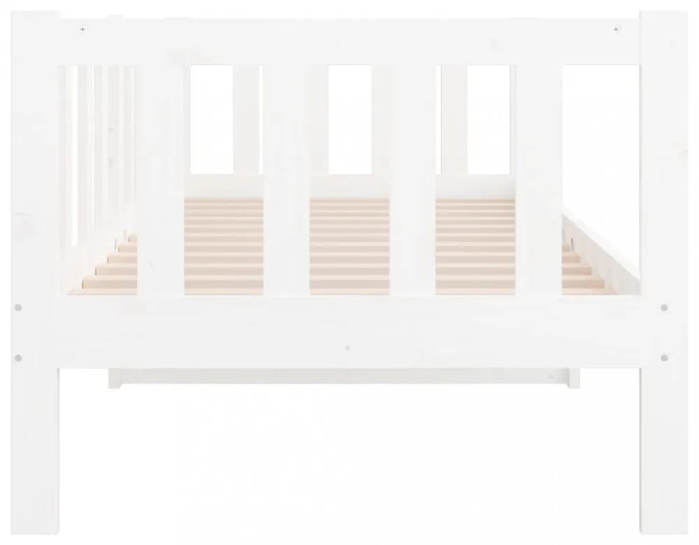 fehér tömör fenyőfa kanapéágy matrac nélkül 80 x 200 cm