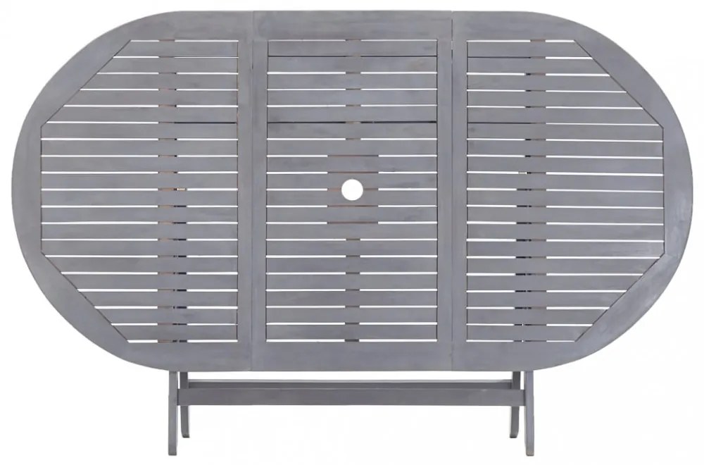 tömör akácfa összecsukható kerti asztal 160 x 85 x 75 cm