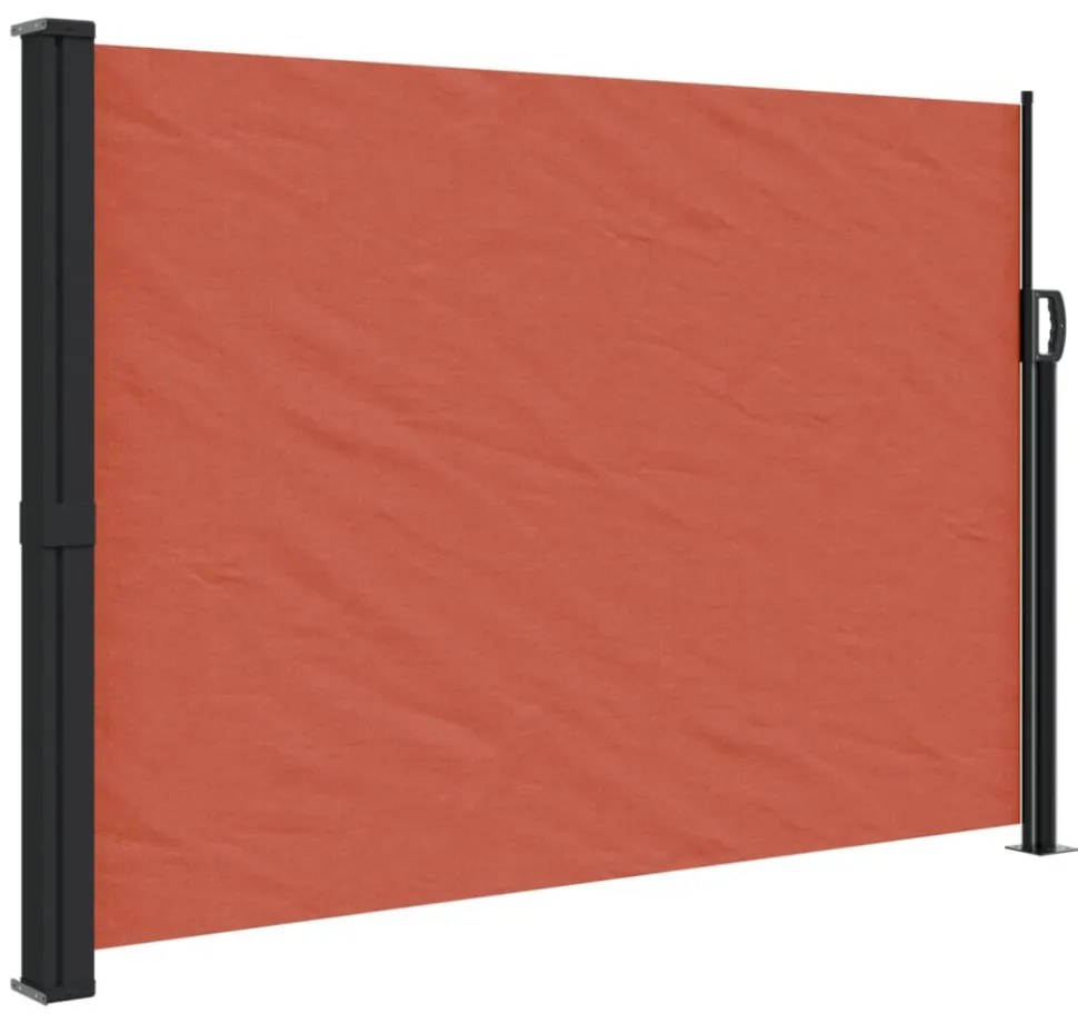 terrakotta behúzható oldalsó napellenző 140 x 600 cm