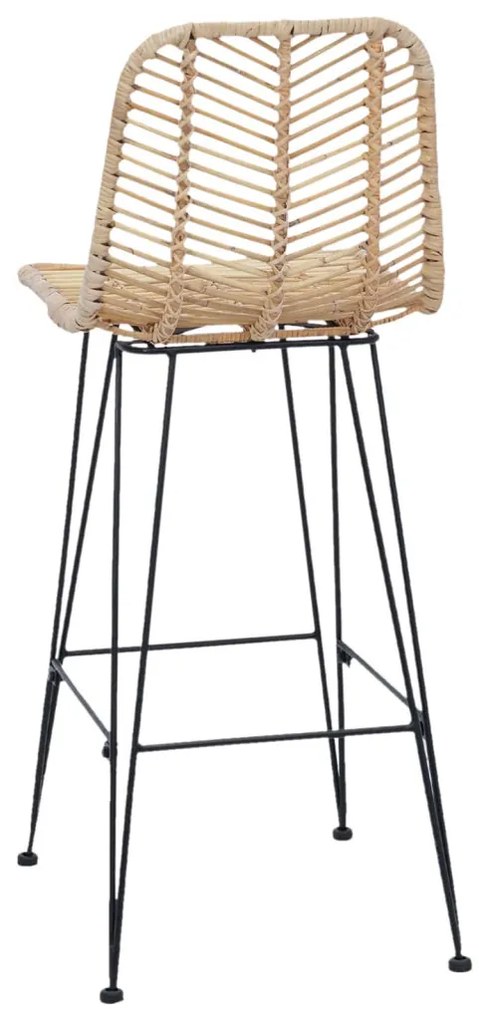 Bárszék 2 pcs Természetes 44,5 x 53 x 111 cm Rattan és Vas