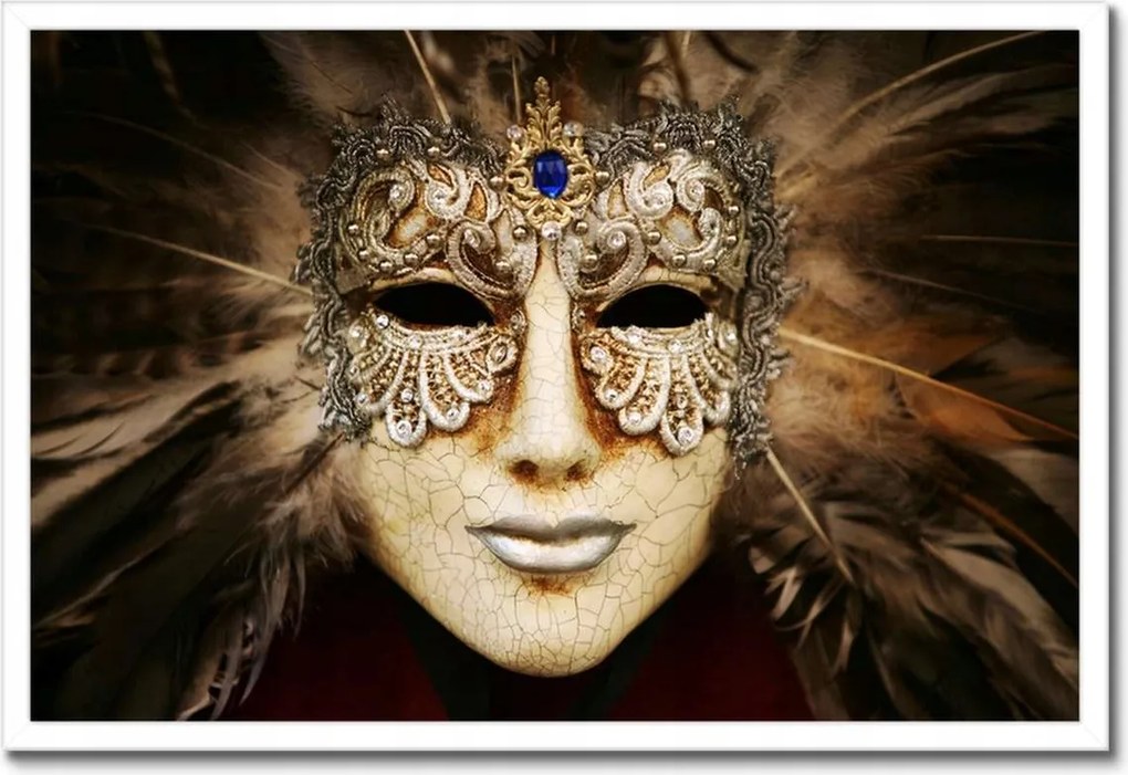 Poszterek keretben 60x40 Velencei maszk