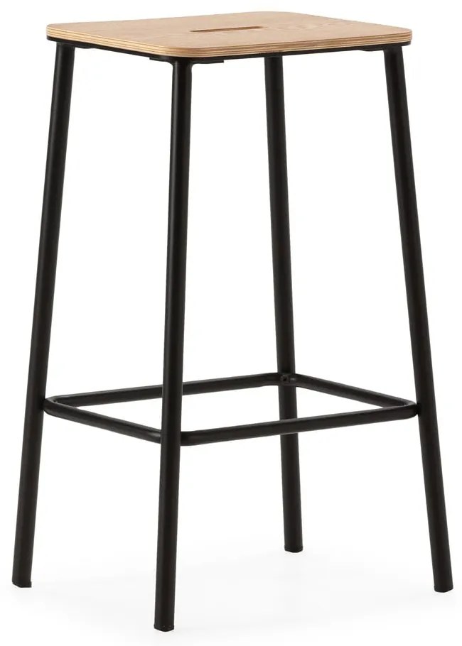 Fekete bárszék szett 2 db-os (ülésmagasság 65 cm) Abba – Marckeric