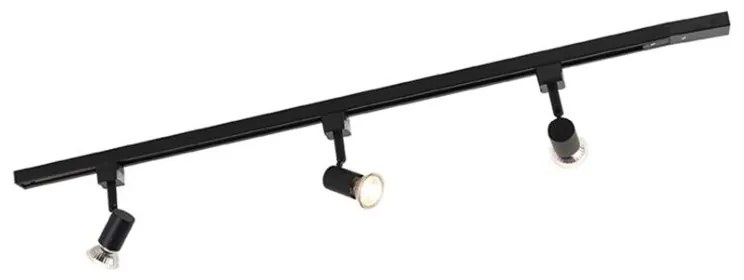 Modern 1 fázisú sínrendszer 3 spotlámpával fekete - Jeany