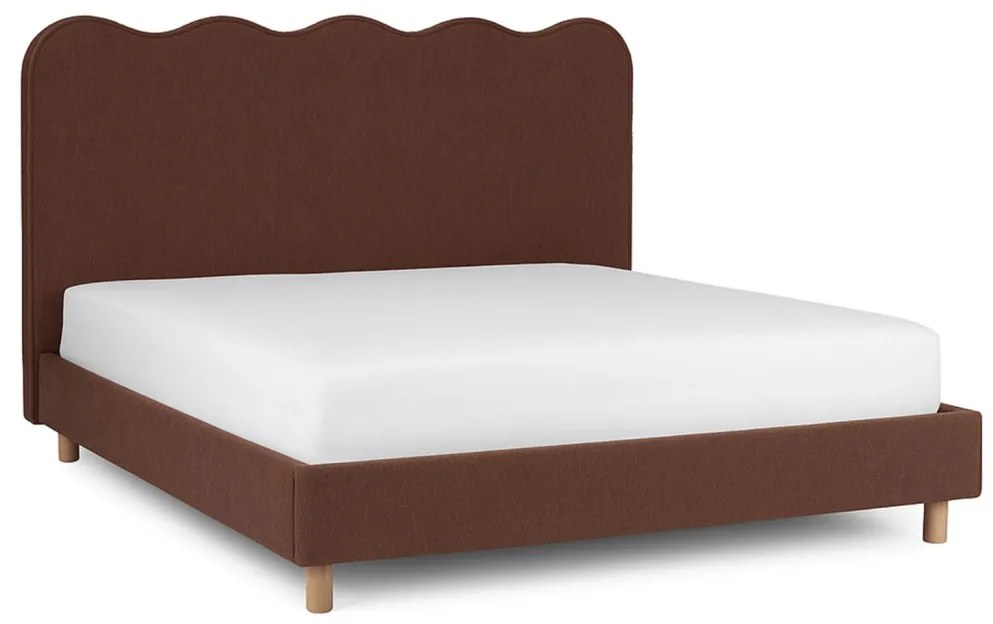Kárpitozott Franciaágy Rozsdabarna Színben. 160x200 IZMIR