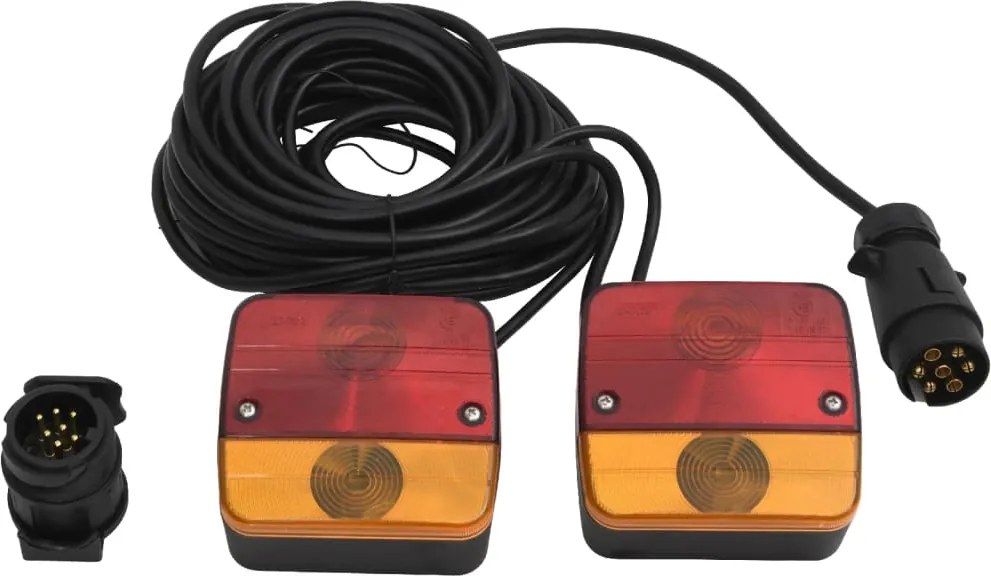 vidaXL 2 db piros utánfutólámpa klasszikus izzóval 10,5x5x9,5 cm 12 V