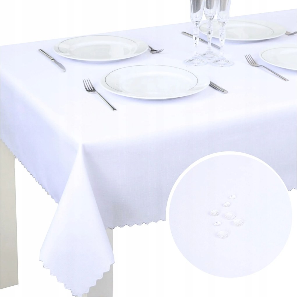 Abrosz Asztalra Fehér 280x140 wz.1 Foltálló Keresztelő Esküvő