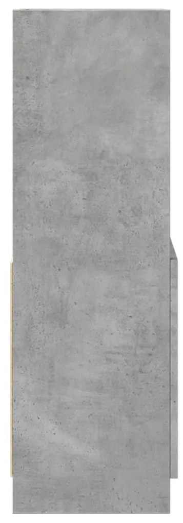 betonszürke szerelt fa magasszekrény 63 x 33 x 100 cm