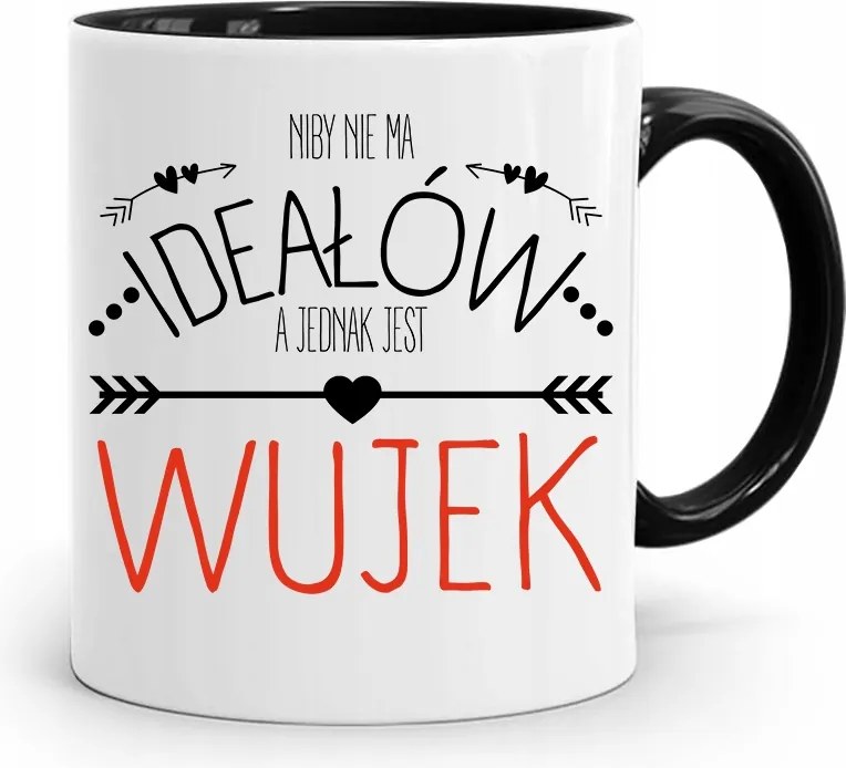 Bögre Fekete Ajándék Nagybácsinak Nincsenek Tökéletesek fényképes nyomtatással