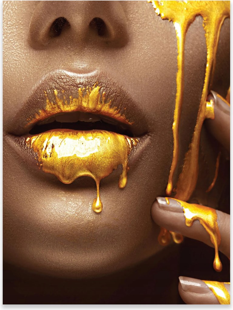 Fali Poszter Női Arc Száj Hálószoba Nappali Keret Nélkül 70x50