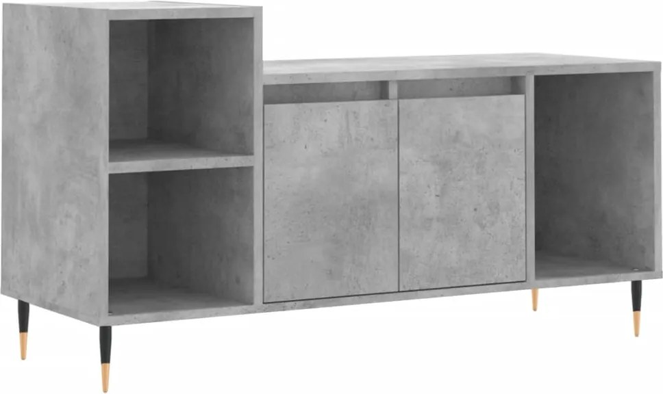 vidaXL betonszürke szerelt fa TV-szekrény 100 x 35 x 55 cm