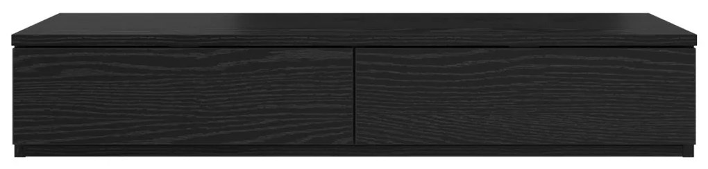 Ágy Fiókok Fekete 100x36,5x16,5 cm Mérnöki Fa