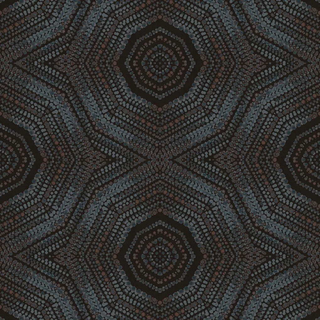 Decomode Earth Flizelin tapéta Sötétkék-Antracit 10,05 m x 53