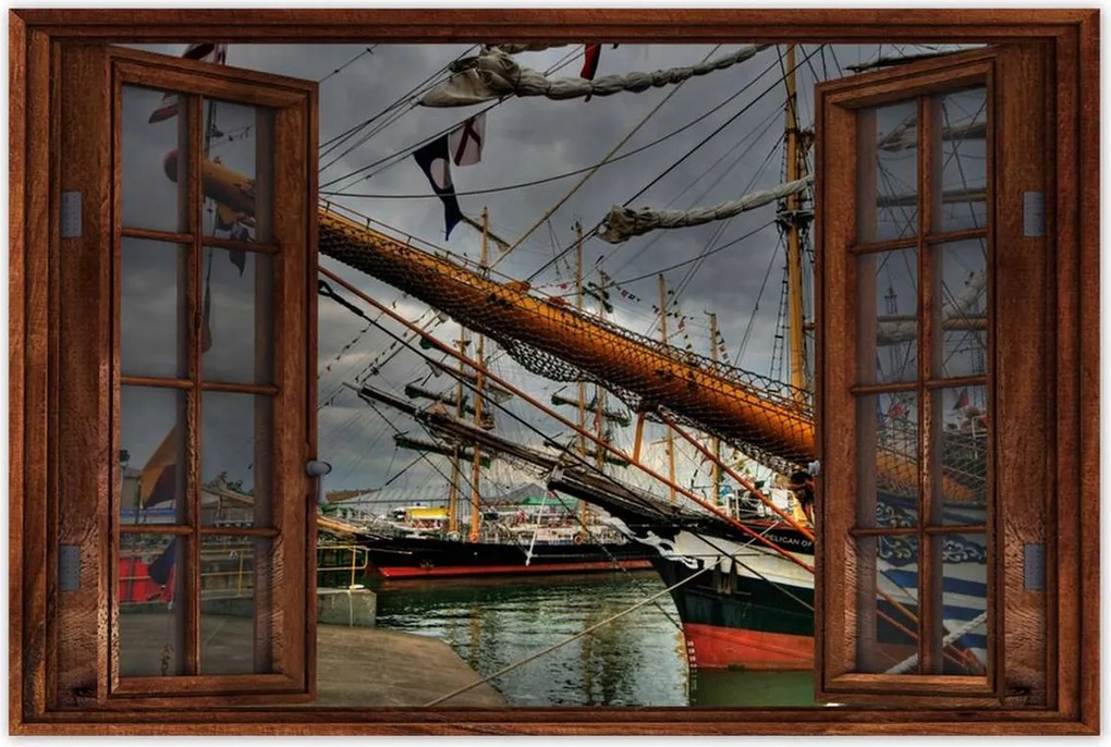 Poszterek 60x40 Vitorlások a kikötőben