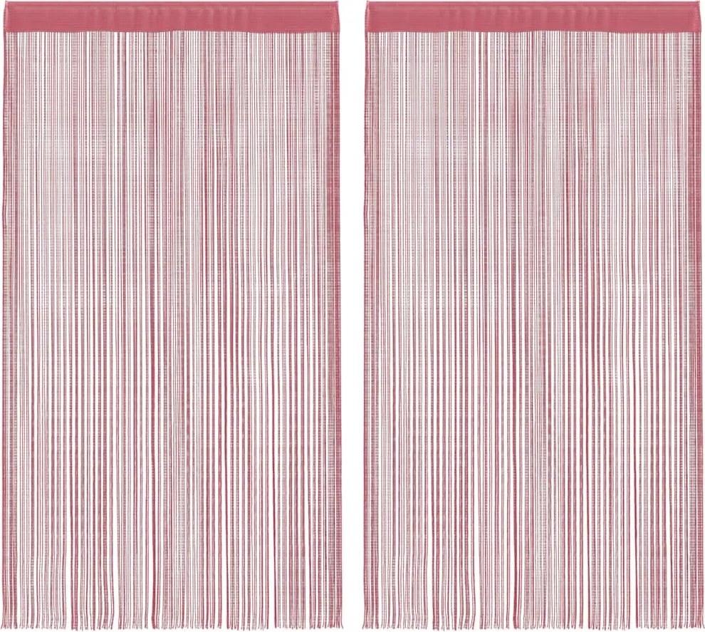 vidaXL 2 db rózsaszín zsinórfüggöny 140 x 250 cm